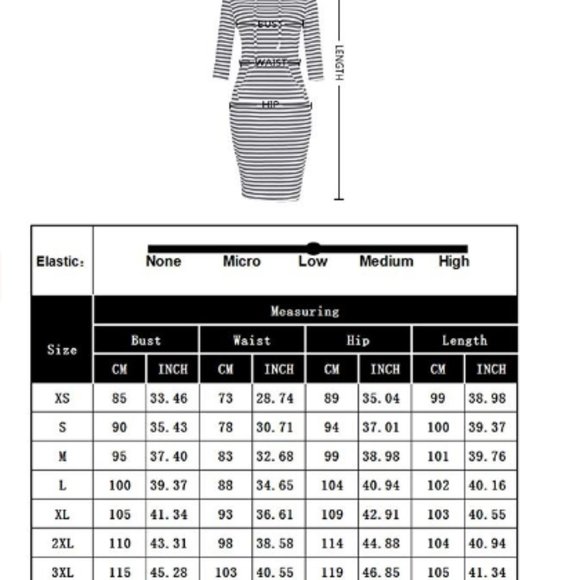 Women Stripe Pocket Knee Length Casual Pullover - Picture 5 of 6